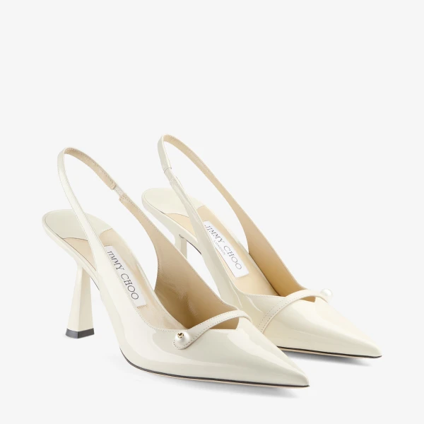 Latte Jimmy Choo Amita 85 Slingbacks, view 3 | Heels