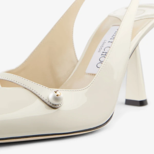 Latte Jimmy Choo Amita 85 Slingbacks, view 4 | Heels