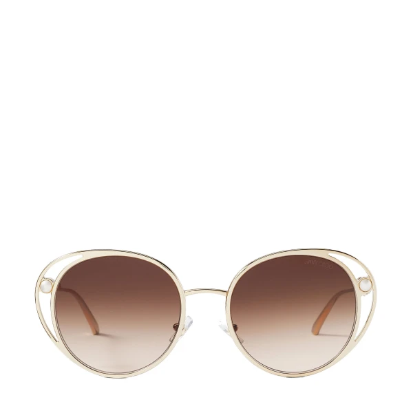 Beige Jimmy Choo Angela Sunglasses | Sunglasses