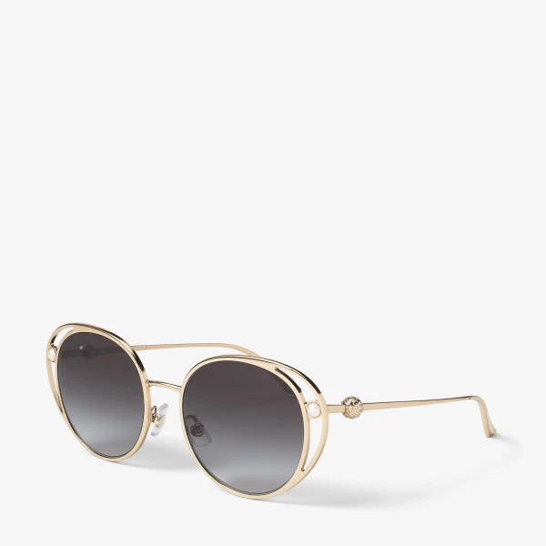 Gradient Grey Jimmy Choo Angela Sunglasses, view 2 | Sunglasses