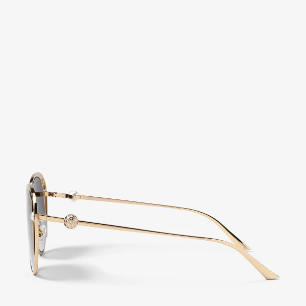 Gradient Grey Jimmy Choo Angela Sunglasses, view 3 | Sunglasses
