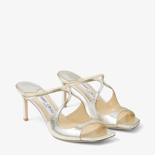 Champagne Jimmy Choo Anise 75 Mules, view 2 | Mules