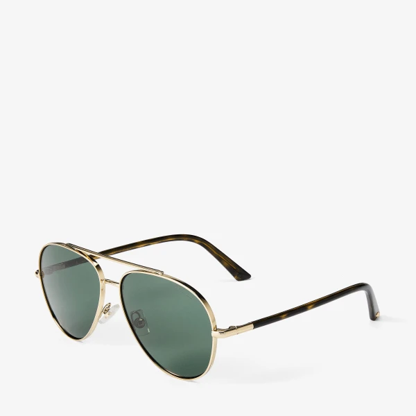 Pale Gold Jimmy Choo Astor Sunglasses, view 2 | Sunglasses
