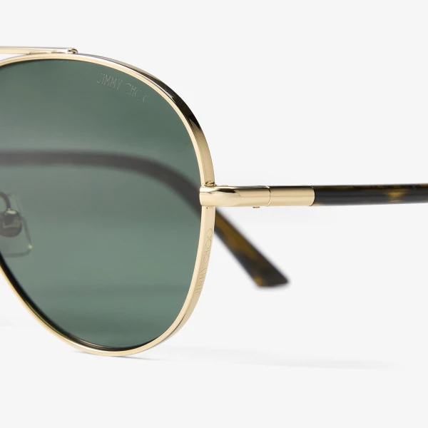 Pale Gold Jimmy Choo Astor Sunglasses, view 3 | Sunglasses
