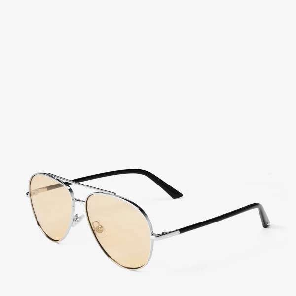 Silver Jimmy Choo Astor Sunglasses, view 2 | Sunglasses