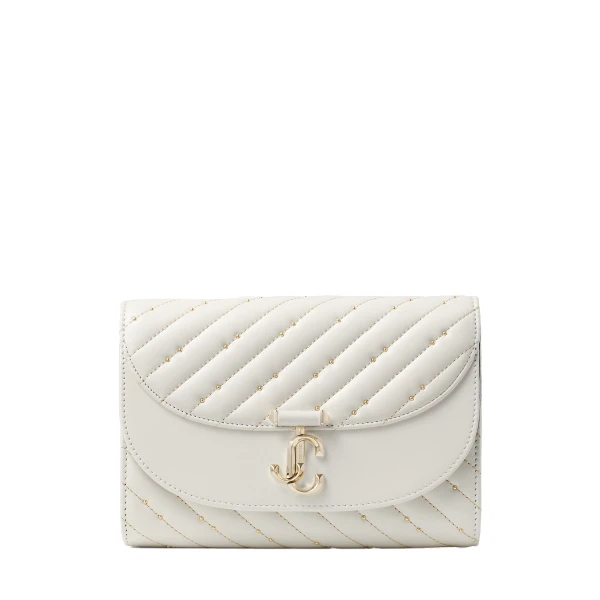 Beige Jimmy Choo Avenue Curve Clutch | Clutch Bags