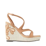 Beige Jimmy Choo Ayla 110 Wedges | Sandals