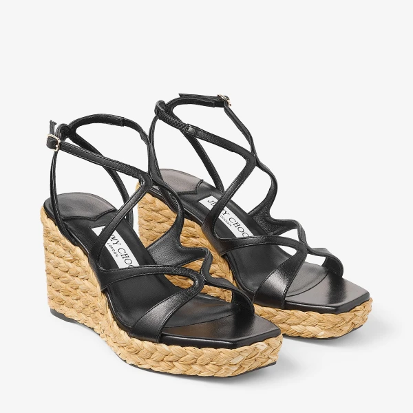 Black Jimmy Choo Ayla 85 Sandals, view 3 | Sandals