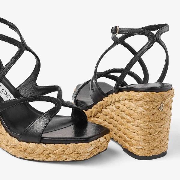 Black Jimmy Choo Ayla 85 Sandals, view 4 | Sandals
