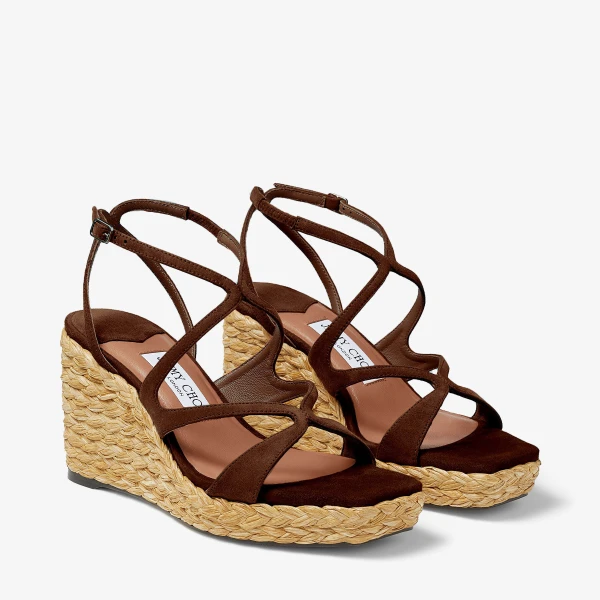 Coffee Jimmy Choo Ayla 85 Sandals, view 3 | Sandals