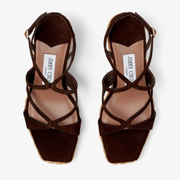 Coffee Jimmy Choo Ayla 85 Sandals, view 5 | Sandals