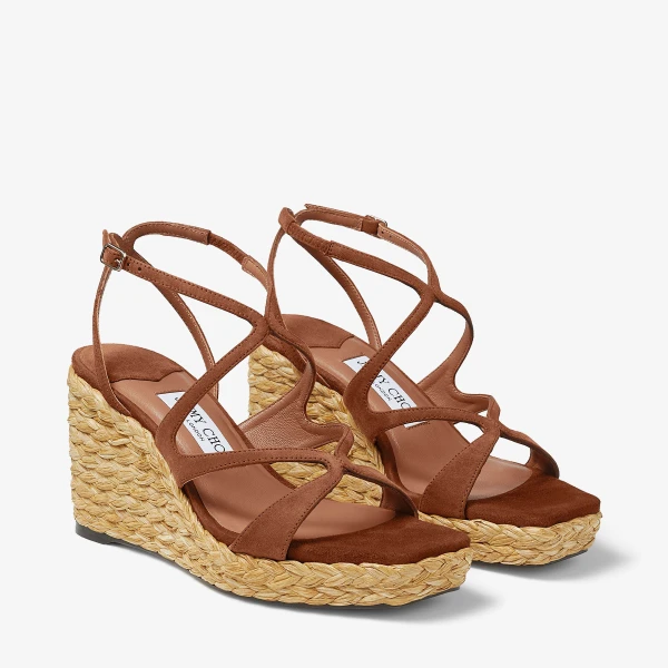 TAN Jimmy Choo Ayla 85 Sandals, view 3 | Sandals