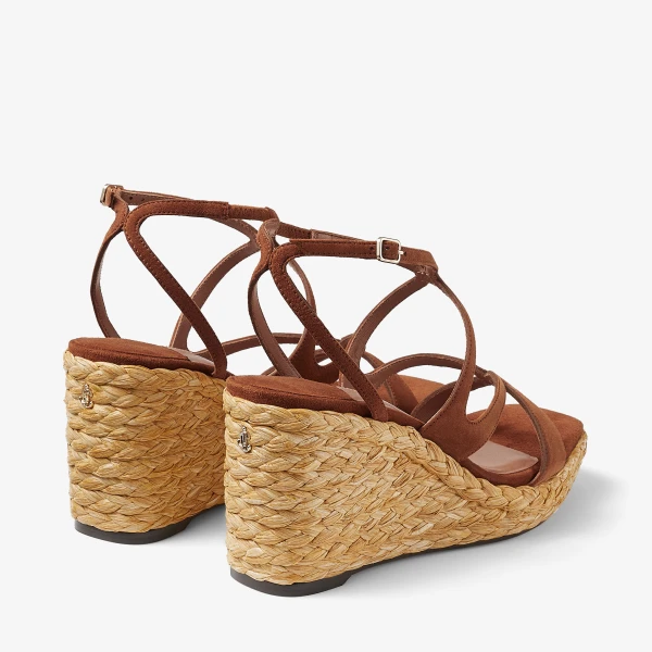 TAN Jimmy Choo Ayla 85 Sandals, view 6 | Sandals
