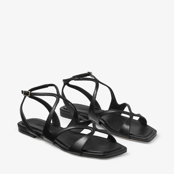 Black Jimmy Choo Ayla Flat, view 3 | Flats
