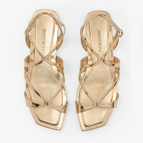 Gold Jimmy Choo Ayla Flat, view 5 | Flats