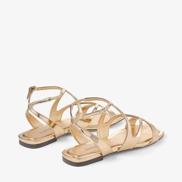 Gold Jimmy Choo Ayla Flat, view 6 | Flats