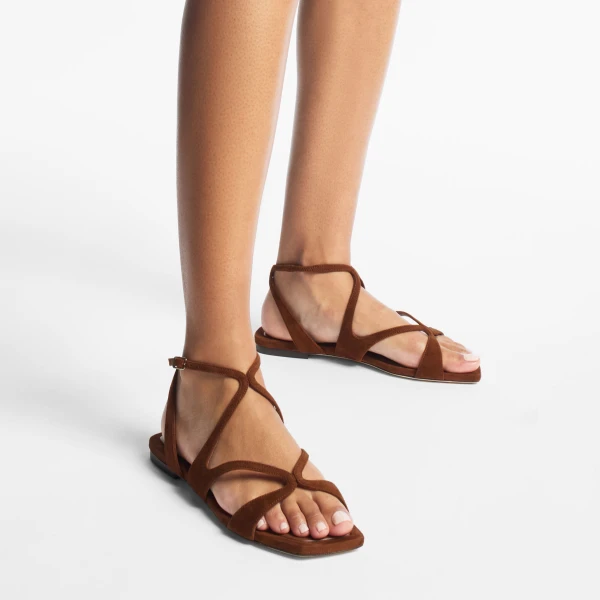 Tan Jimmy Choo Ayla Flat, view 2 | Flats