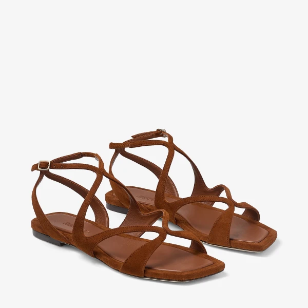 Tan Jimmy Choo Ayla Flat, view 3 | Flats