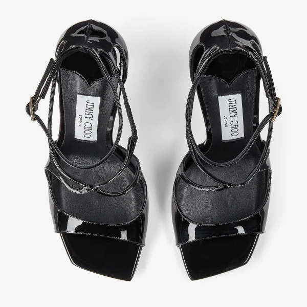 Black Jimmy Choo Azia 110 Sandals, view 4 | Sandals