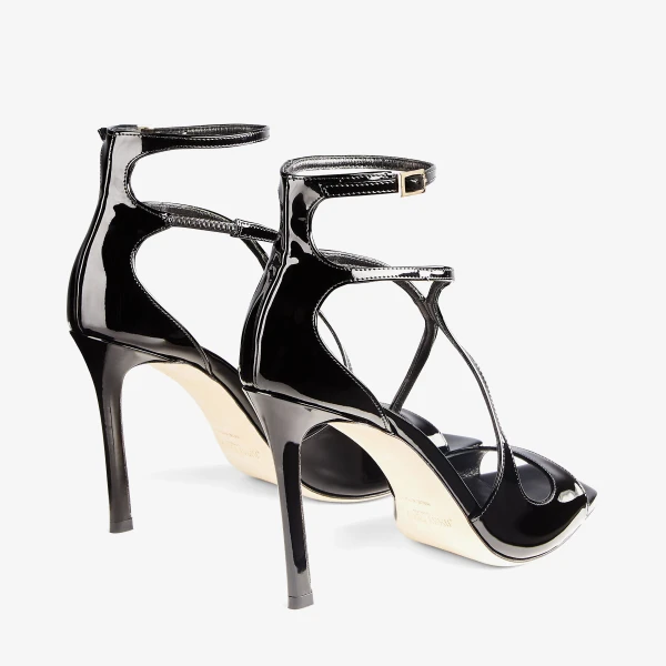 Black Jimmy Choo Azia 95 Sandals, view 5 | Sandals