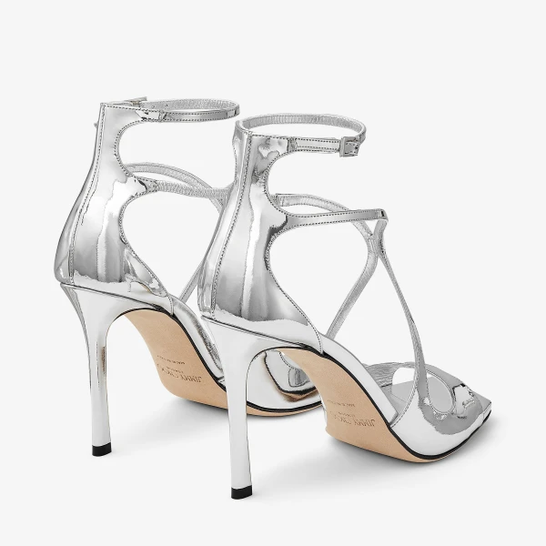 Silver Jimmy Choo Azia 95 Sandals, view 5 | Sandals