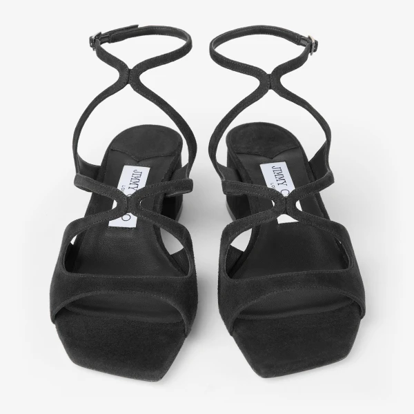 Black Jimmy Choo Azilia 45 Sandals, view 3 | Sandals