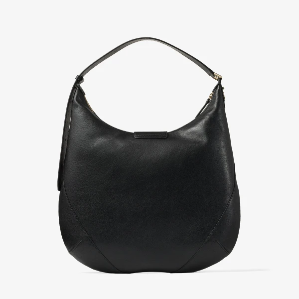 Black and Shiny Gold Jimmy Choo Bar Hobo Medium, view 6 | Shoulder & Crossbody Bags