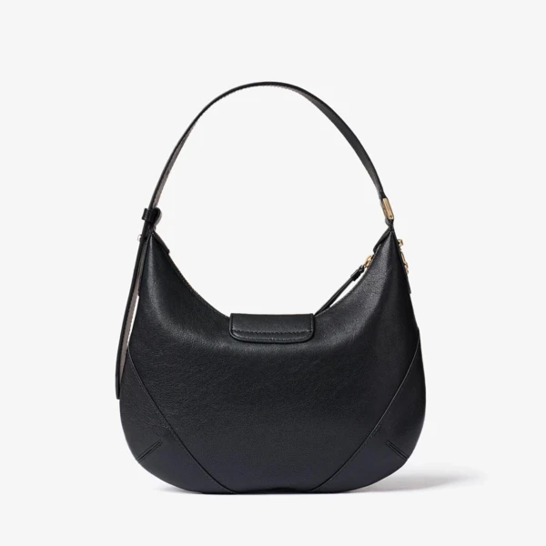Black and Shiny Gold Jimmy Choo Bar Hobo Small, view 5 | Shoulder & Crossbody Bags