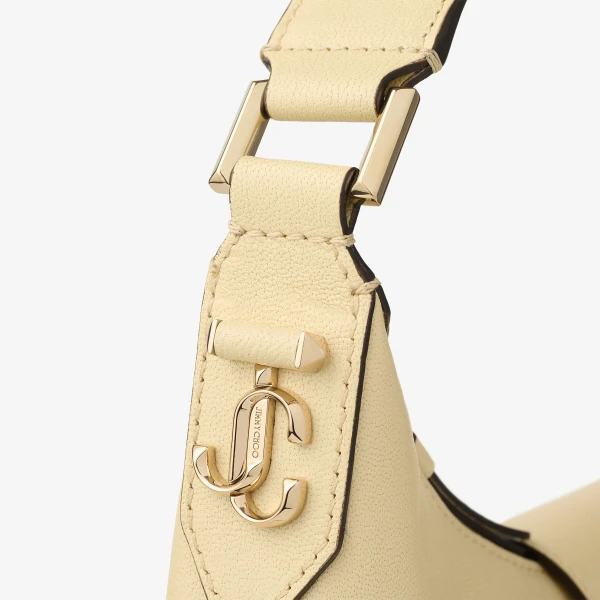 Buttermilk and Shiny Gold Jimmy Choo Bar Hobo Small, view 4 | Shoulder & Crossbody Bags