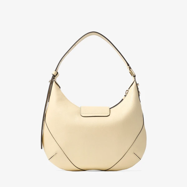 Buttermilk and Shiny Gold Jimmy Choo Bar Hobo Small, view 6 | Shoulder & Crossbody Bags