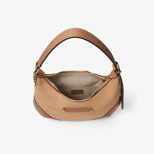 Toffee and Shiny Gold Jimmy Choo Bar Hobo Small, view 5 | Shoulder & Crossbody Bags