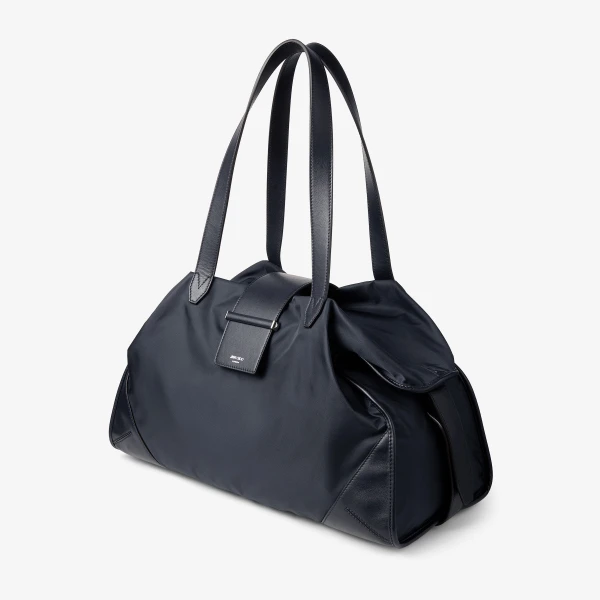 Marine and Gunmetal Jimmy Choo Bar Holdall Large, view 2 | Totes & Top-Handle Bags
