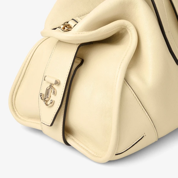 Buttermilk and Shiny Gold Jimmy Choo Bar Holdall Medium, view 4 | Totes & Top-Handle Bags