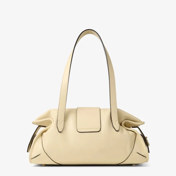 Buttermilk and Shiny Gold Jimmy Choo Bar Holdall Medium, view 6 | Totes & Top-Handle Bags