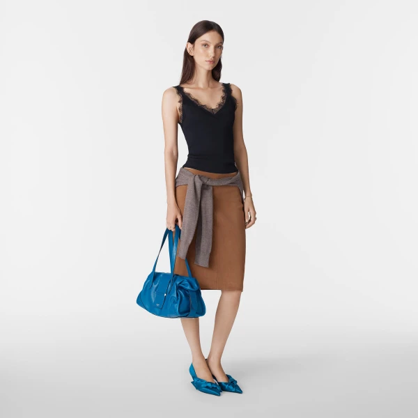 Lagoon and Shiny Gold Jimmy Choo Bar Holdall Medium, view 3 | Totes & Top-Handle Bags