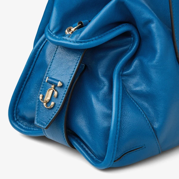 Lagoon and Shiny Gold Jimmy Choo Bar Holdall Medium, view 5 | Totes & Top-Handle Bags