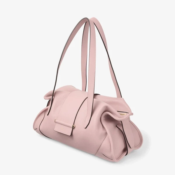 Pink and Shiny Gold Jimmy Choo Bar Holdall Medium, view 3 | Totes & Top-Handle Bags