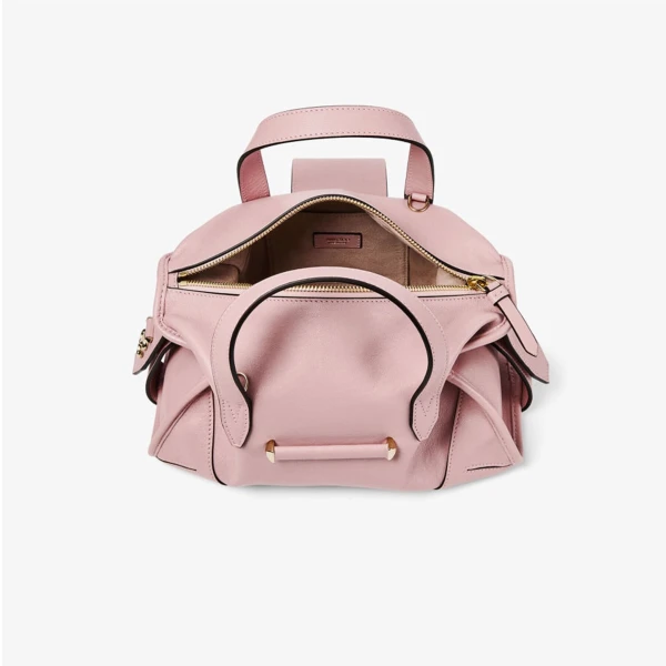 Rose and Shiny Gold Jimmy Choo Bar Holdall Small, view 3 | Totes & Top-Handle Bags
