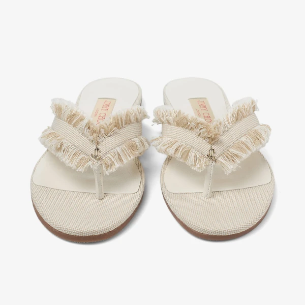 Almond Mix Jimmy Choo Bay Flat, view 4 | Sandals