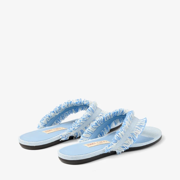 Riviera Blue Mix Jimmy Choo Bay Flat, view 5 | Sandals