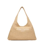 Beige Jimmy Choo Beach Diamond Hobo Large | Shoulder & Crossbody Bags
