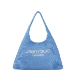 Blue Jimmy Choo Beach Diamond Hobo Large | Shoulder & Crossbody Bags