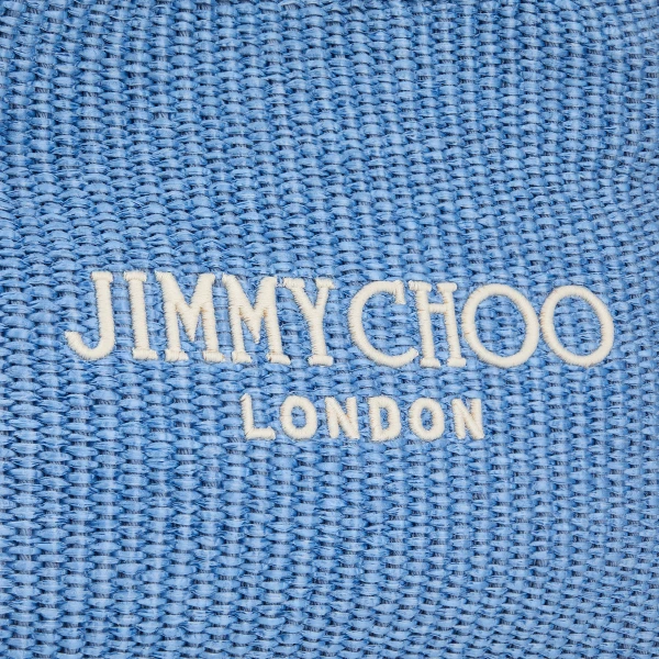 Ocean Blue and Ecru Jimmy Choo Beach Diamond Hobo Large, view 4 | Shoulder & Crossbody Bags