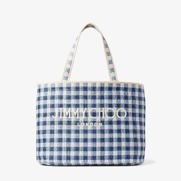 Marine Mix and Ecru Jimmy Choo Beach Tote East-west, view 2 | Totes & Top-Handle Bags