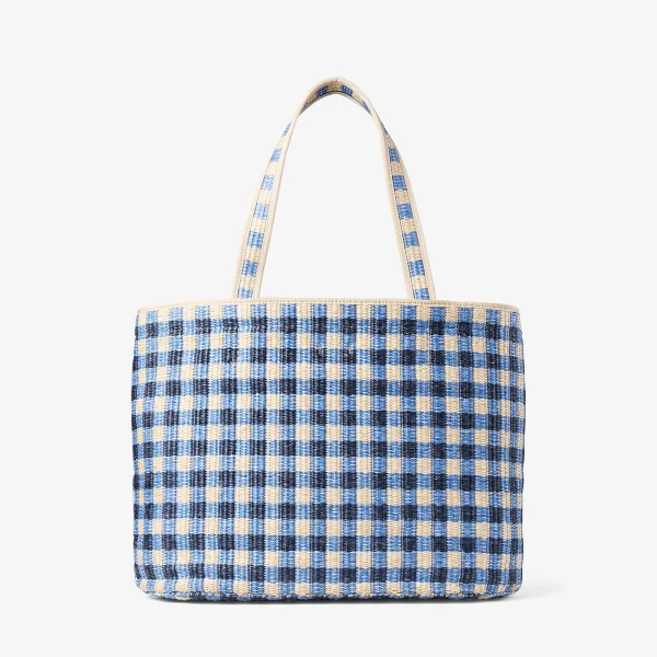 Marine Mix and Ecru Jimmy Choo Beach Tote East-west, view 5 | Totes & Top-Handle Bags
