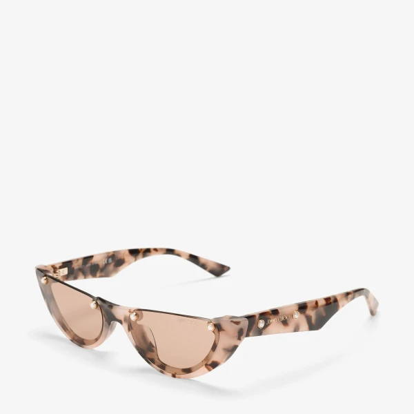 Pink Havana Jimmy Choo Beth Sunglasses, view 2 | Sunglasses