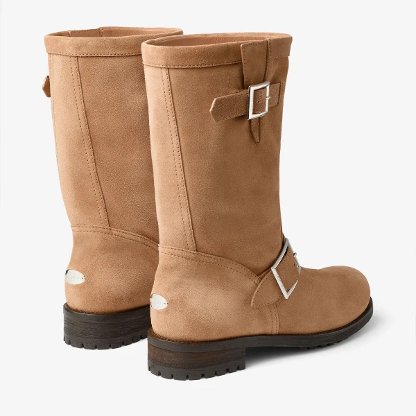 Toffee Jimmy Choo Biker Mid Ankle Boots, view 5 | Boots