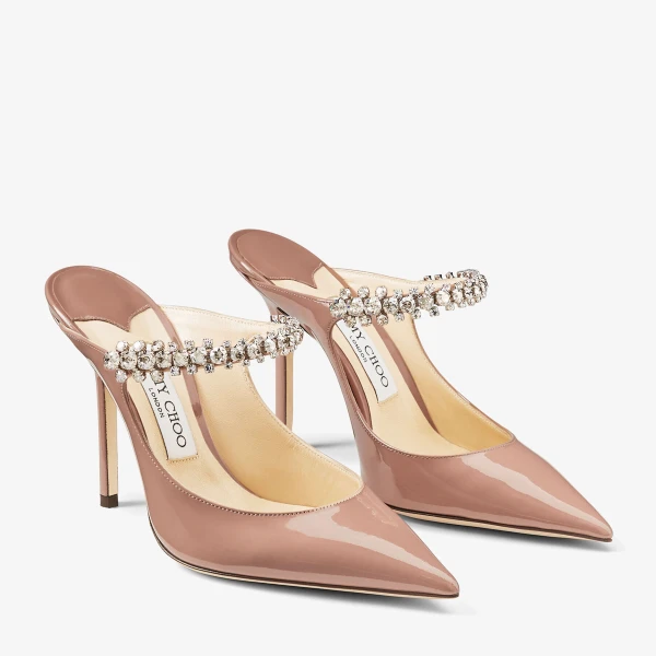 Ballet Pink Jimmy Choo Bing 100 Mules, view 2 | Mules