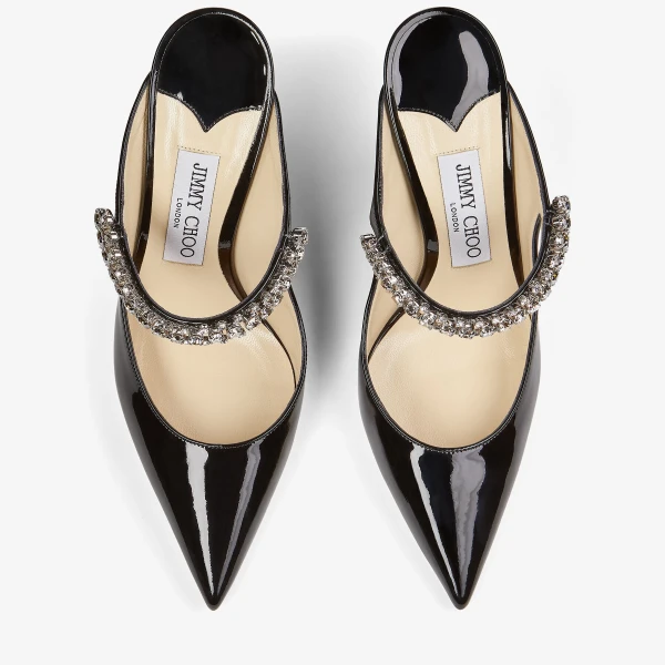 Black Jimmy Choo Bing 100 Mules, view 4 | Mules