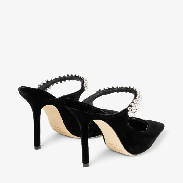 Black Jimmy Choo Bing 100 Mules, view 5 | Mules